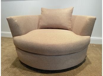 Contemporary Oversized Swivel Club Chair Excellent Condition
