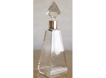 Silver Neck Prism Decanter With Stopper