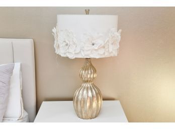 Modern Table Lamp With Floral Shade