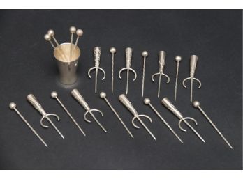 Sterling Silver Mini Skewers Forks- 114 Grams