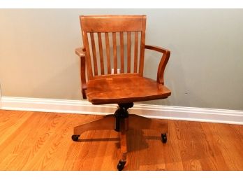 William Sonoma Wooden Rolling Desk Chair