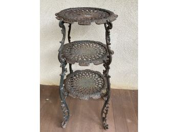 Three Tier Wrought Iron Plant Stand