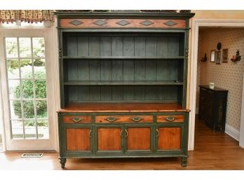 Farmhouse Distressed Painted Hutch