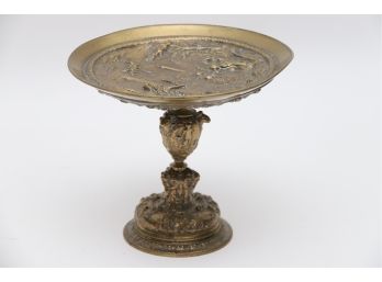Antique Brass Classical Tazza With High Relief
