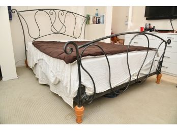 Wrought Iron Queen Bedframe With Mattress And Boxspring