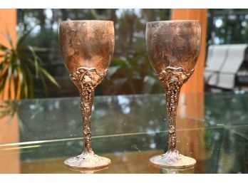 Pair Of Godinger Silver Plated Chalices