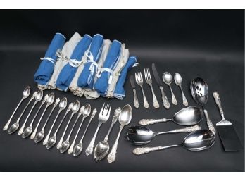 Wallace Six-Piece Service For 15 Sterling Silver Set With Serving Utensils