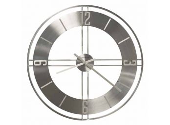 Howard Miller Stapleton Brushed Nickel Wall Clock Retail $698