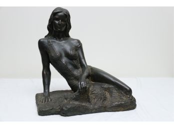 Nude Woman Chalkware Statue