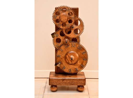 Wooden Gear Clock By Clockwork Inc