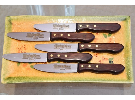 Steak Knives And Platter
