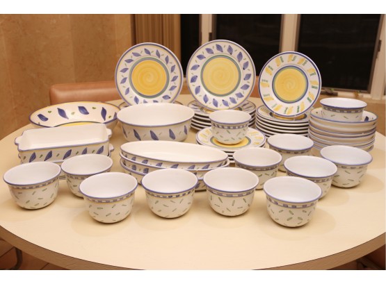 Hand Painted Dish Set Including Williams Sonoma