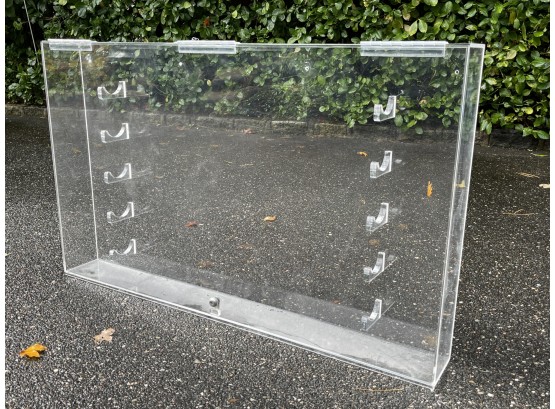 Mirrored Back Baseball Lucite Display Cases