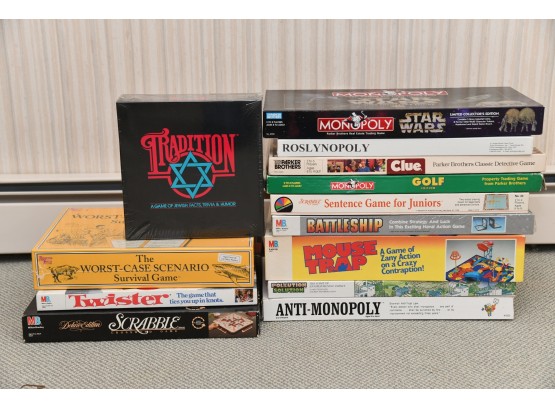 Assortment Board Game Lot Including Monopoly