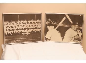Pair Of 1961 Yankees Framed Photos