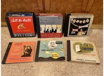Vintage Vinyl Record Collection Including Jazz & Folk Songs