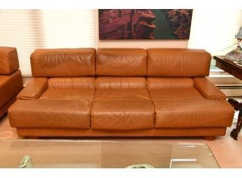 Percival Lafer Brazilian Leather Mid Century Modern  Sofa