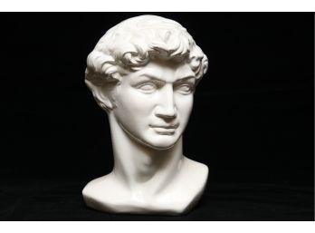 Ceramic Bust Of Michelangelo's David Unsigned