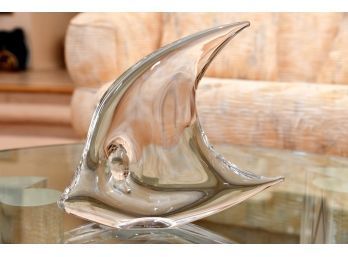 Daum France Fish Crystal Sculpture