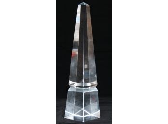 Cut Glass Obelisk Sculpture