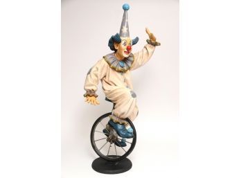 Clown On Unicycle Statue By Jun Asilo