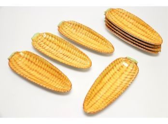 Set Of 8 Ceramic Corn Dishes Made In Italy