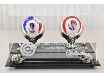 1998 The Greatest Home Run Race Acrylic Box With Commemorative Balls