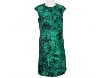 Michael Kors Green Wool And Silk Blend Dress Size 8