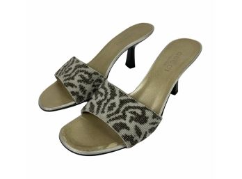 Tom Ford For Gucci Beaded Animal Print Shoes Size 36.5