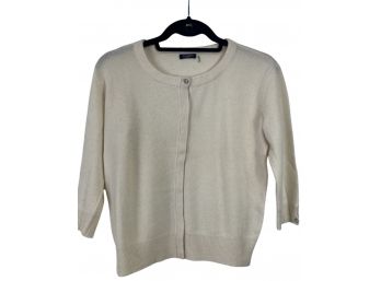 Magaschoni Cashmere Ivory Cardigan Sweater