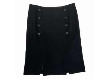 Yves Saint Laurent Black Wool Skirt