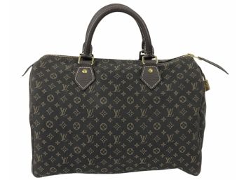 Louis Vuitton Monogram Mini Lin Handbag With Lock & Key Like New