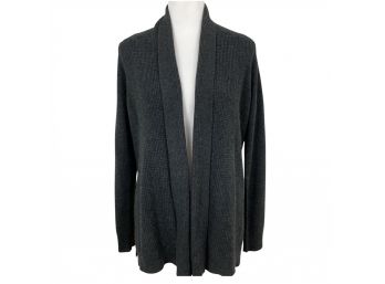 Aqua Cashmere Charcoal Cardigan Sweater 100 Percent Cashmere New With Tags