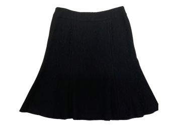 Armani Collezioni Wool Black Jacquard Skirt Size 6