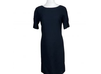 Carolina Herrera New York Blue & Black Jacquard Dress