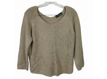 Les Capains V-neck Silk Blend Knit Sweater