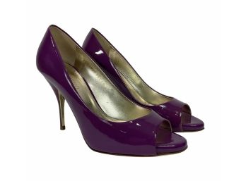Valentino Garavani Purple Patent Leather Pumps Size 37 Retail $595