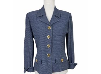St. John Collection By Marie Gray Blue Jacket Size 6
