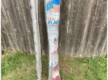 US Flag With Pole Brand New