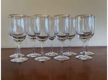 Fostania Glasses With Gold Trim Set Of 9