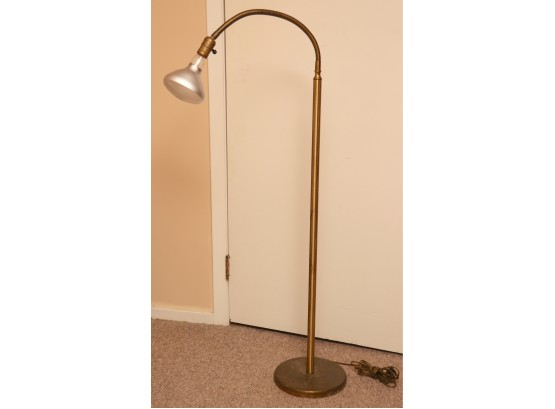 MCM Brass Gooseneck Floor Lamp