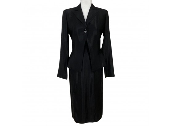 Martine Sitbon Black Jacket And Skirt Suit Size 44