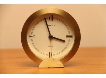 Tiffany Brass Desk Clock