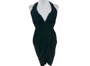 Fendi Green Silk Halter Dress