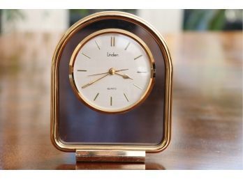 Linden Brass Clock