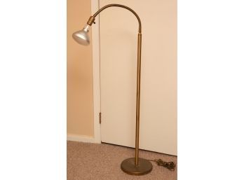 MCM Brass Gooseneck Floor Lamp