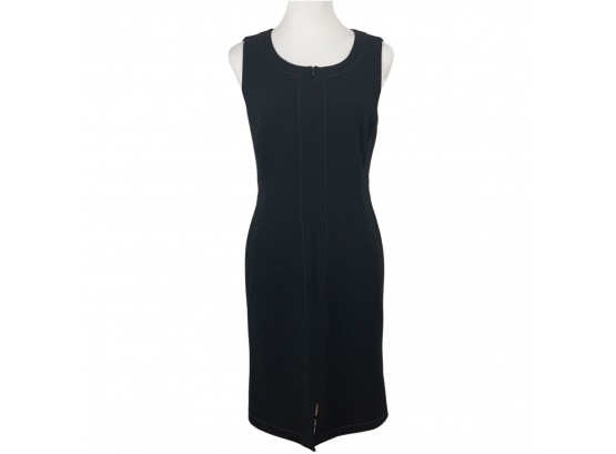 AKRIS Black Sleeves Wool Dress Size 8 New With Tags $1990