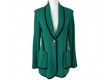 Misook Green Tailored Fit Knit Jacket Size M New With Tags $358