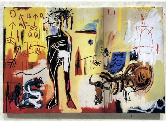 Manner Of Basquiat - Oil On Canvas