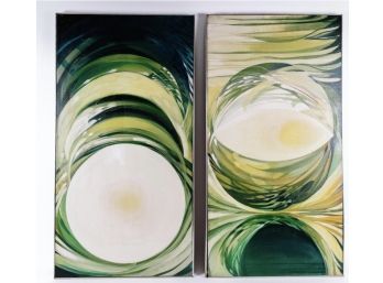 Donna Marxer Signed Tryptic Entitled 'Sun & Grass'